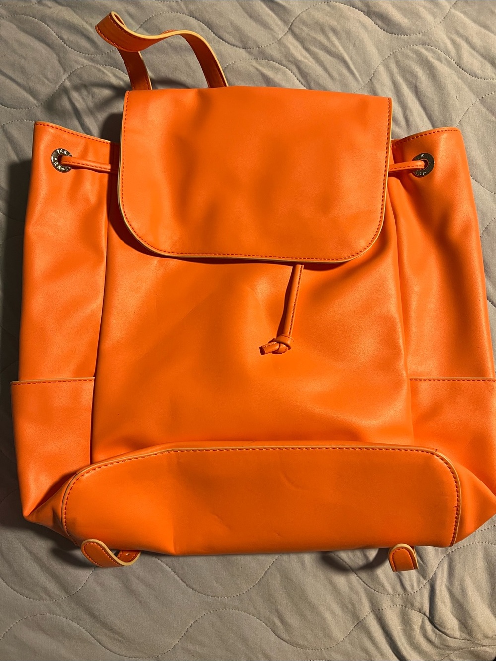 Vera Bradley Bright Orange Drawstring Backpack